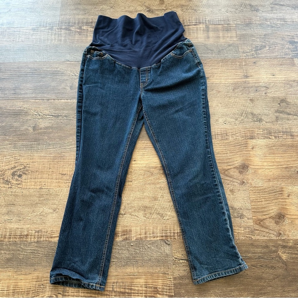 Three Seasons Maternity Jeans Size Large Stretch Denim Boot Cut